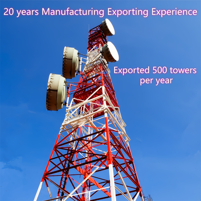 72M Height Customizable 4 Legged Angle Steel Tower For Broadcast Tv Signal Coverage