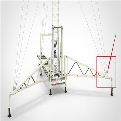 Mât télescopique portable en acier pour un déploiement rapide, une station de base mobile et une surveillance d'urgence avec système de levage de qualité industrielle et base stabilisée
