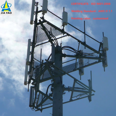 Tour de télécommunications monopôle de qualité industrielle de 20 à 40 m avec échelle d'escalade interne et plate-forme de maintenance pour station de base Urban Smart City