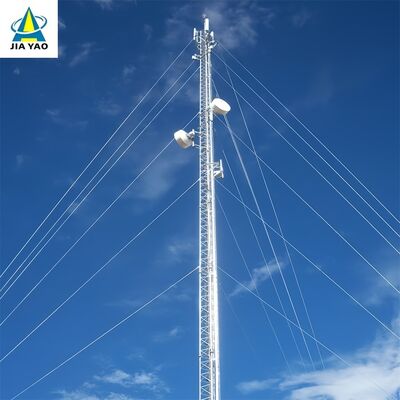 25m High Guy Wire Mast Steel Guyed Radio 4g 5g Isp Communication Tower