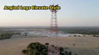 4 pieds angulaires en acier