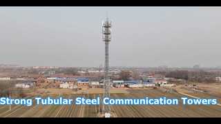 Tour en acier de communication tubulaire à 3 pattes